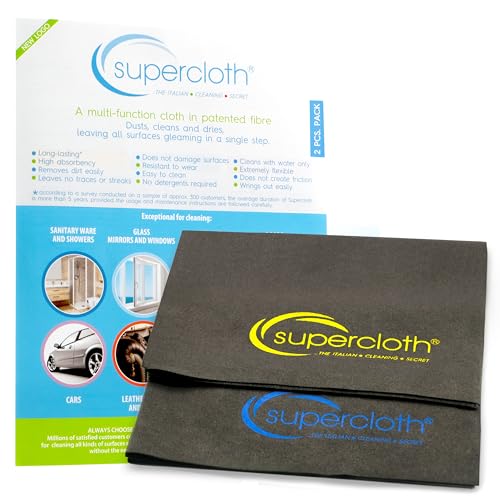 Supercloth Premium Microfiber Cleaning Cloth for AllPurpose Lasts Over 5 YEARS Glasses Cleaning Cloth Microfiber Cleaning Cloth for Cars Magic Reusable Cloth StreakFree 100 Made in Italy 2pk